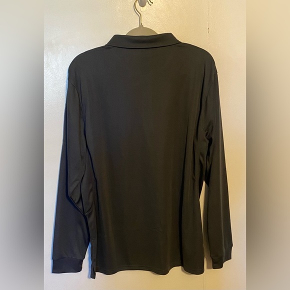 Haimont Men’s Long Sleeve Polo, Moisture Wicking, Grey. Size Large - Picture 2 of 4